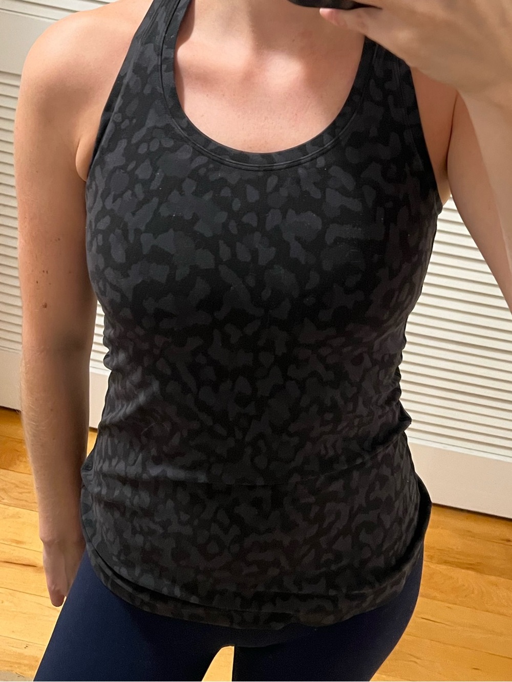 lululemon athletica Black Animal Print Racerback Tank